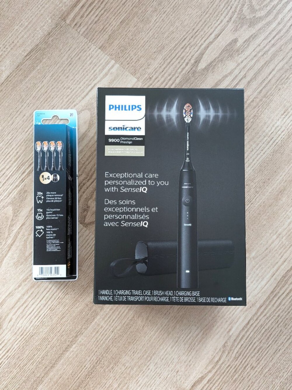 Philips Sonicare DiamondClean 9900 Prestige Electric Toothbrush + 4 Brush Heads